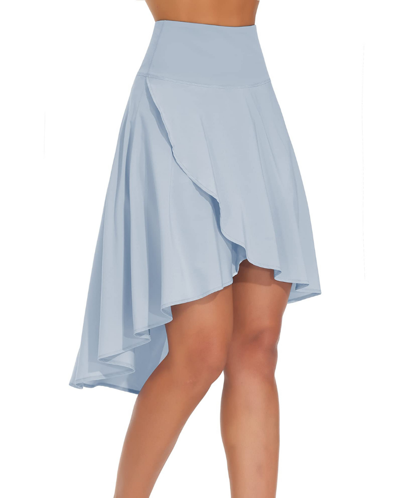 Luna Falda Pantalón Mujer – Volante Asimétrico con Shorts Integrados y Bolsillos
