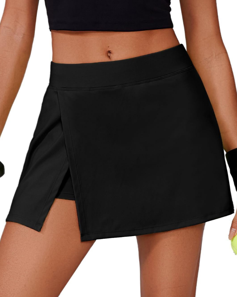 Brooke Falda Pantalón Deportiva Mujer – Cintura Alta con Shorts Integrados y Bolsillos