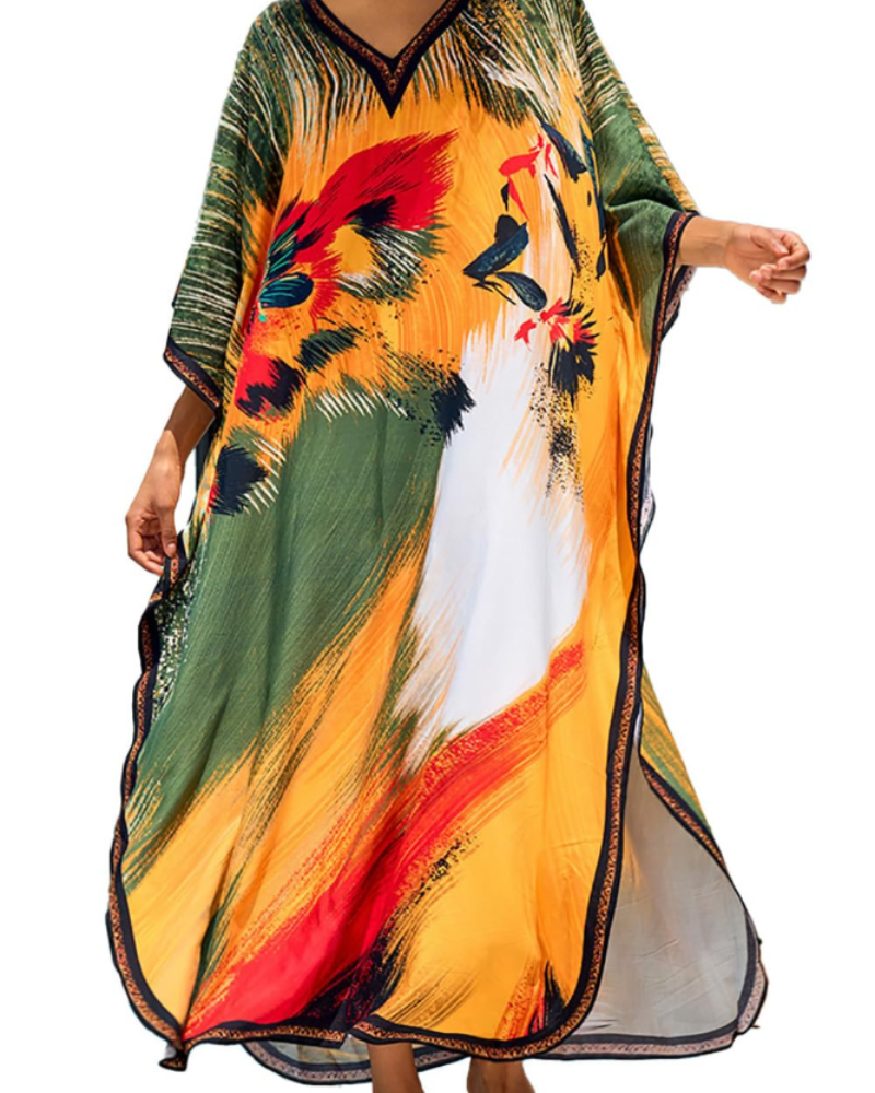 Autumn Vestido Kaftán Mujer – Corte Oversize, Tejido Ligero y Estilo Boho