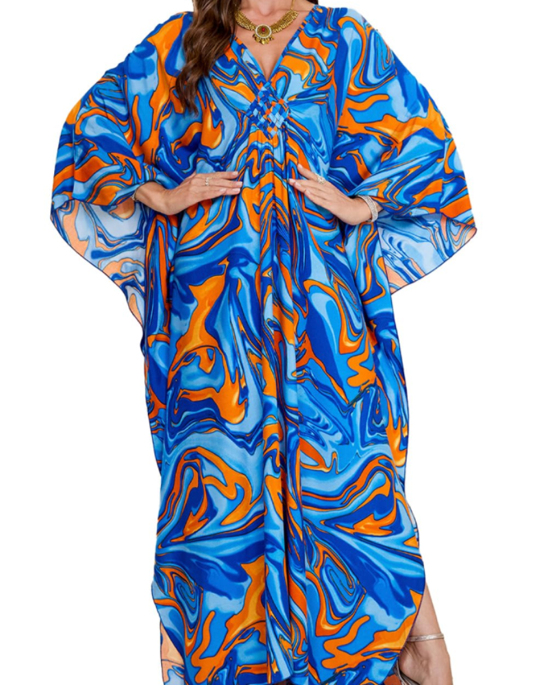 Autumn Vestido Kaftán Mujer – Corte Oversize, Tejido Ligero y Estilo Boho