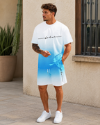 Derek Conjunto Lounge Hombre – Camiseta Manga Corta, Shorts con Cordón y Bolsillos