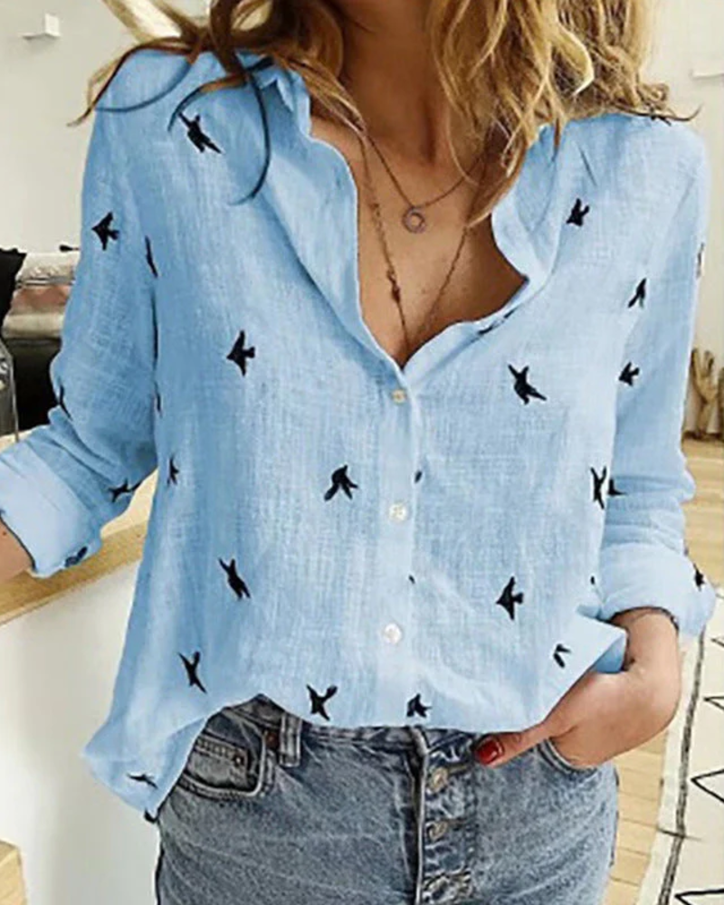 Natalie Blusa Abotonada Mujer – Escote Bajo, Manga Media y Diseño Ligero
