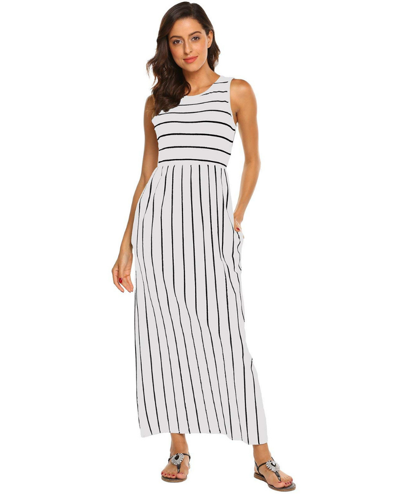 Faith Vestido Maxi Mujer – Cintura Elástica, Tejido Suave y Corte Fluido