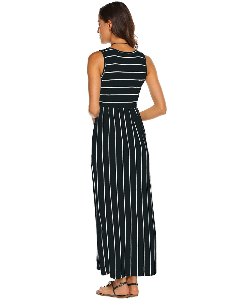 Faith Vestido Maxi Mujer – Cintura Elástica, Tejido Suave y Corte Fluido