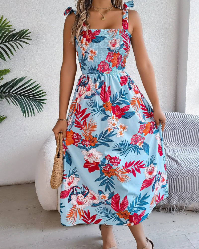 Cora Vestido Floral de Verano Mujer – Corte Fluido, Ligero y Estampado Colorido