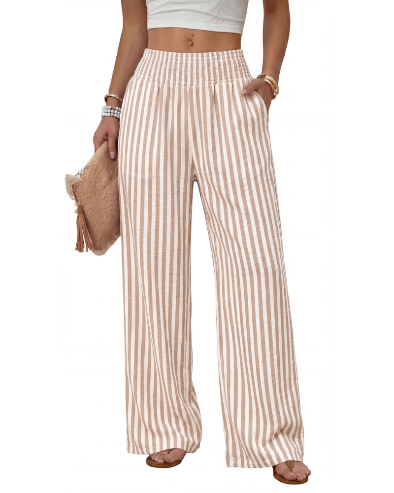 Kylie Pantalón Mujer – Wide Leg Ligero con Bolsillos y Corte Relajado