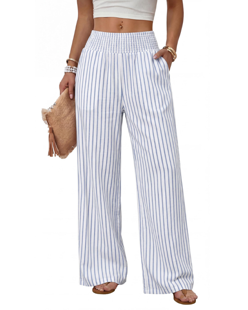 Kylie Pantalón Mujer – Wide Leg Ligero con Bolsillos y Corte Relajado