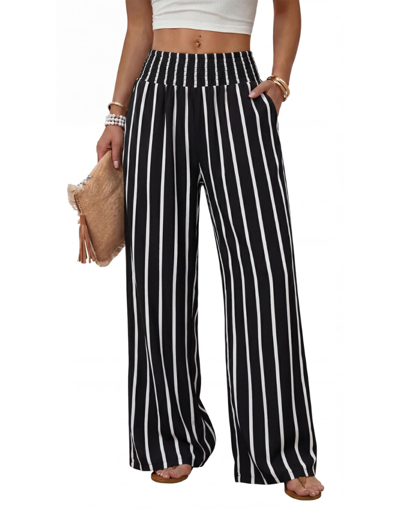 Kylie Pantalón Mujer – Wide Leg Ligero con Bolsillos y Corte Relajado