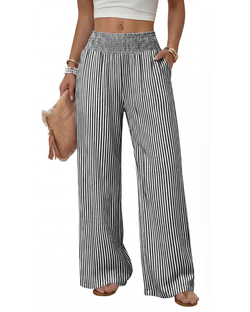 Kylie Pantalón Mujer – Wide Leg Ligero con Bolsillos y Corte Relajado