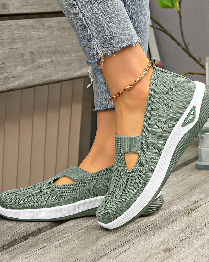 Abigail Zapatillas Walking Mujer – Malla Transpirable, Ajuste Ancho y Soporte de Arco