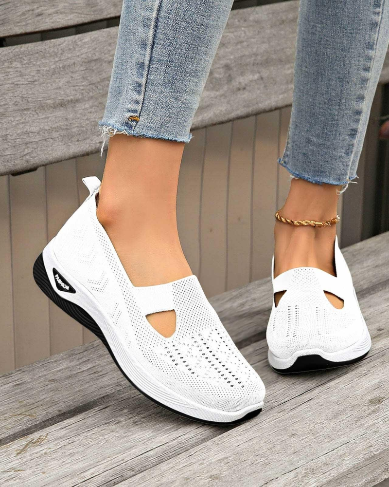 Abigail Zapatillas Walking Mujer – Malla Transpirable, Ajuste Ancho y Soporte de Arco