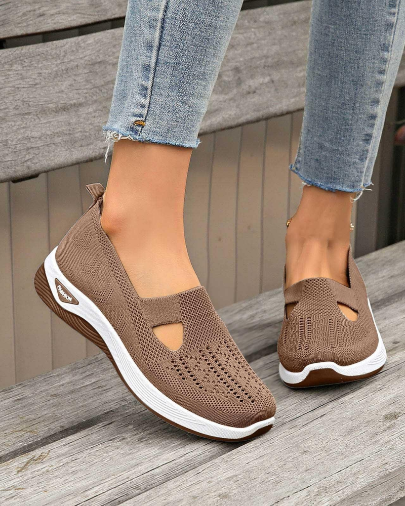 Abigail Zapatillas Walking Mujer – Malla Transpirable, Ajuste Ancho y Soporte de Arco