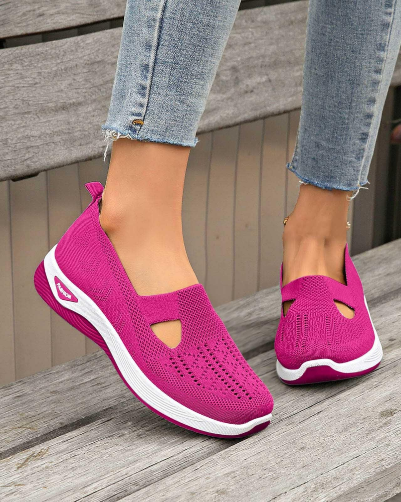 Abigail Zapatillas Walking Mujer – Malla Transpirable, Ajuste Ancho y Soporte de Arco