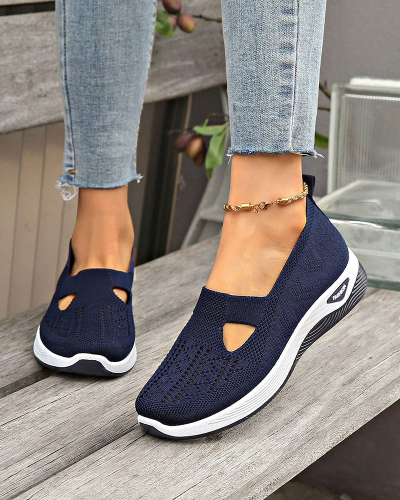Abigail Zapatillas Walking Mujer – Malla Transpirable, Ajuste Ancho y Soporte de Arco