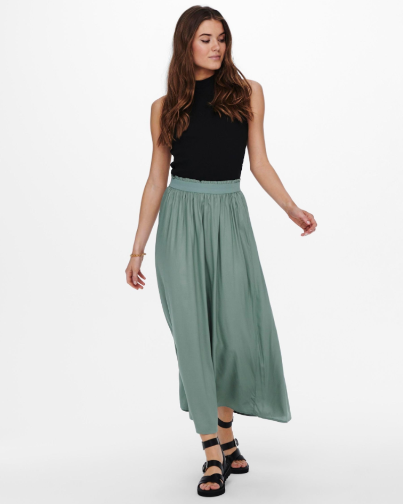 Keira Falda Maxi Mujer – Plisada de Viscosa Suave para Looks Casuales