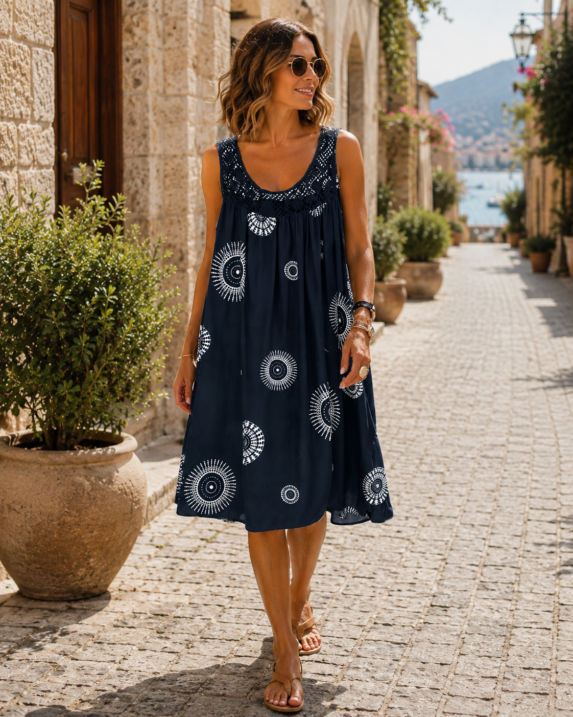 Vestido midi Nadia para Mujer – Corte cómodo, Cálido y Silueta relajada