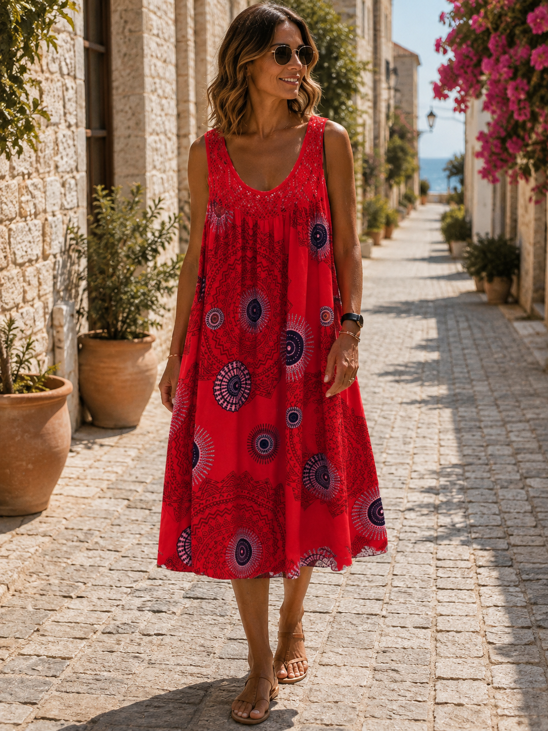 Vestido midi Nadia para Mujer – Corte cómodo, Cálido y Silueta relajada
