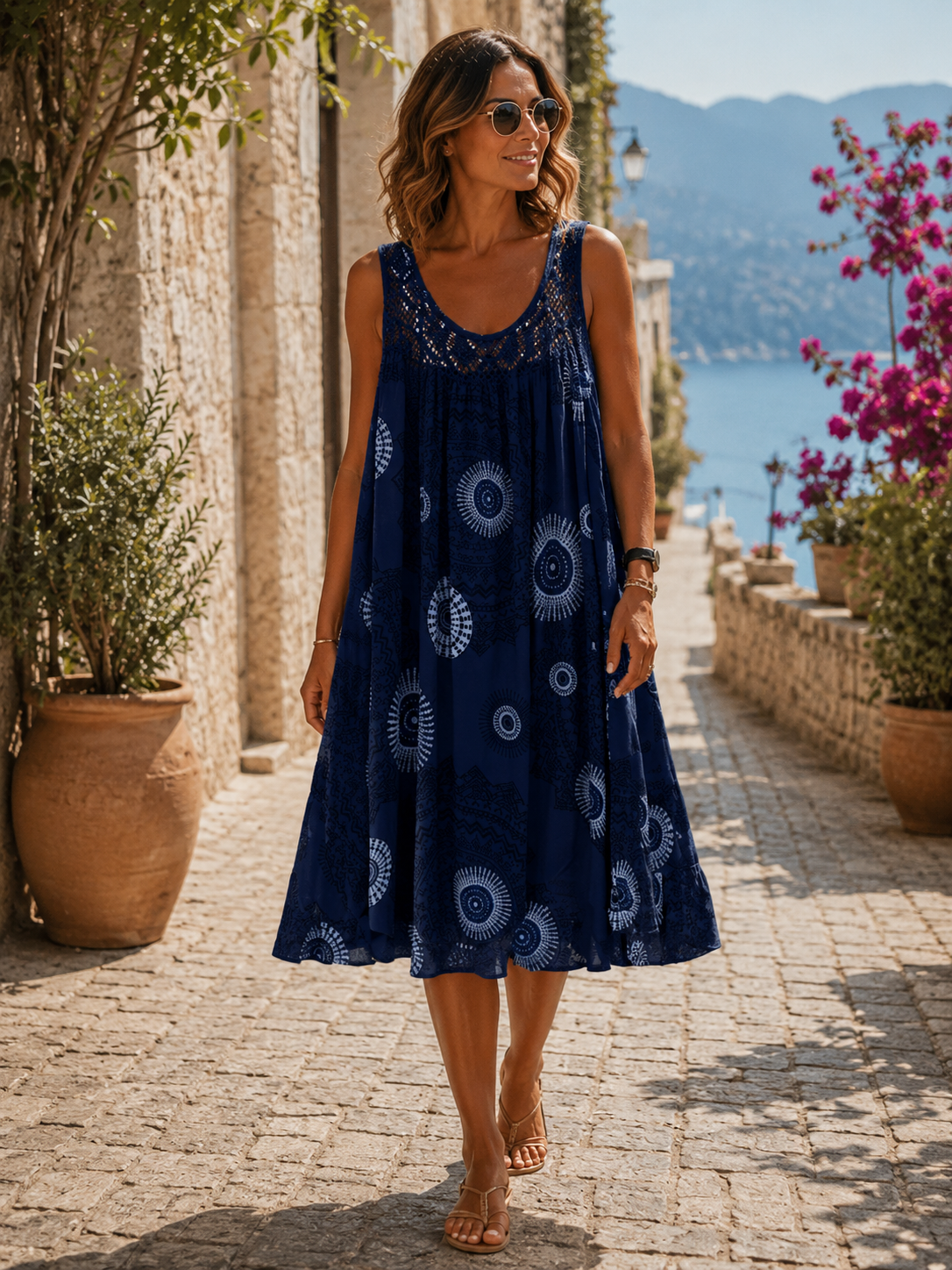 Vestido midi Nadia para Mujer – Corte cómodo, Cálido y Silueta relajada