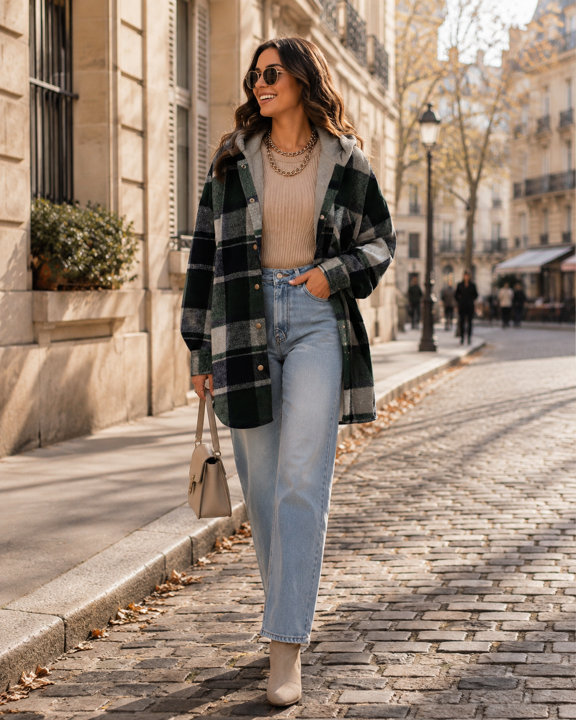 Camisa-chaqueta Rocío para Mujer – Silueta holgada, Cierre de botones y Hombros caídos