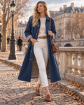 Gabardina Estrella para Mujer – Cierre de botones y Mangas largas