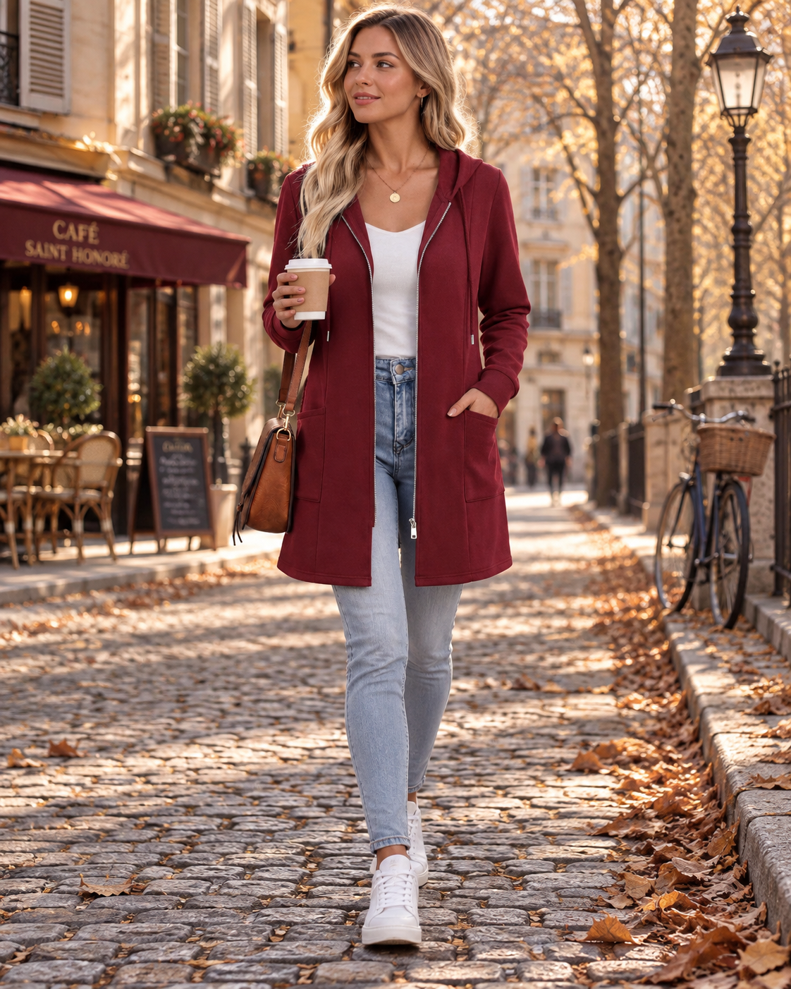 Sudadera con capucha Olivia para Mujer – Capucha, Silueta relajada y Cierre de cremallera