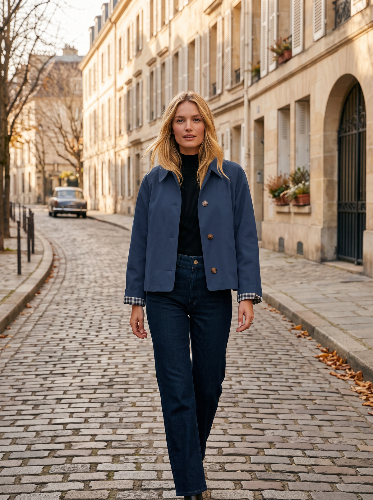 Chaqueta Noa para Mujer – Solapa estructurada, Bolsillos laterales y Mangas largas