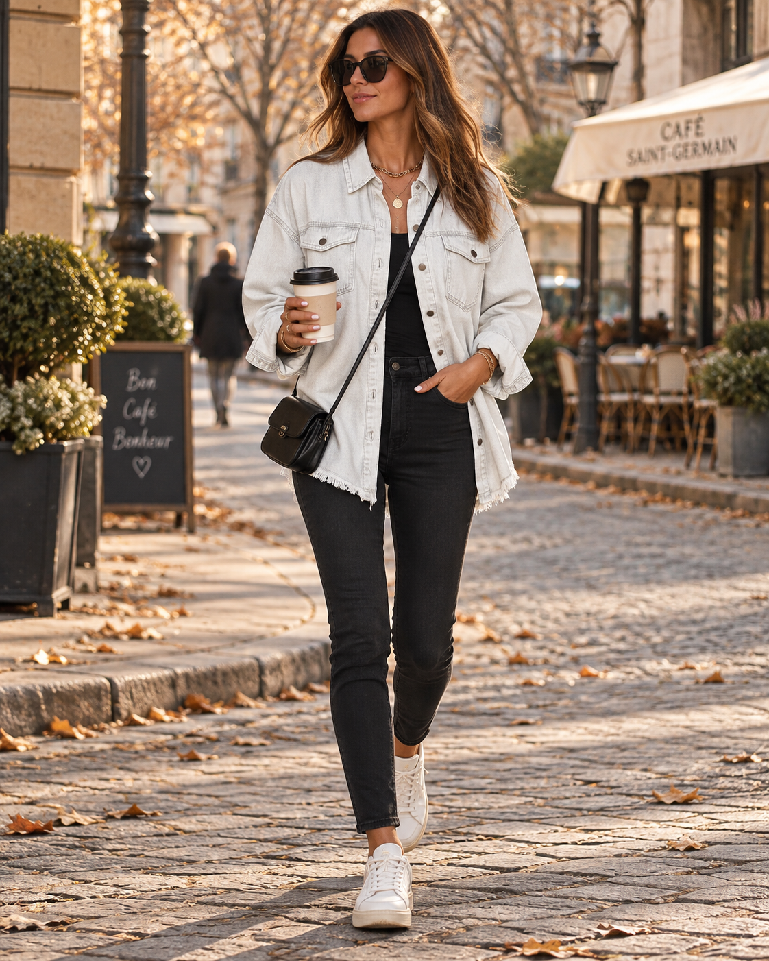 Chaqueta vaquera Teresa para Mujer – Corte boyfriend, Cierre de botones y Bolsillos prácticos