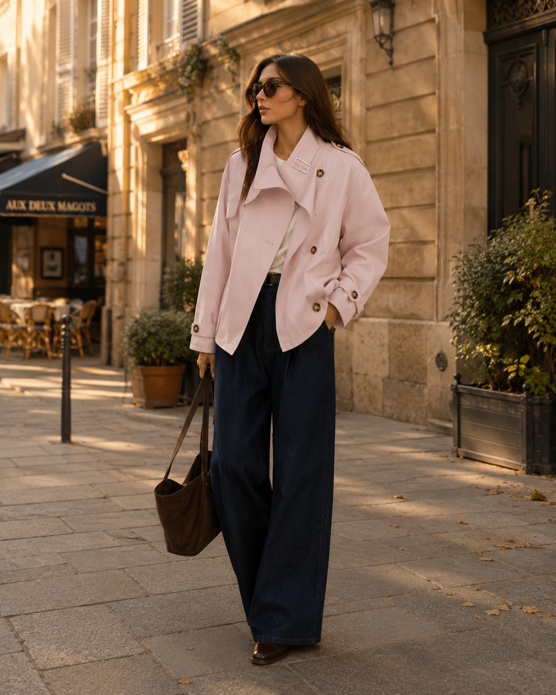 Chaqueta Aroa para Mujer – Cuello alto, Mangas largas y Mezcla de algodón