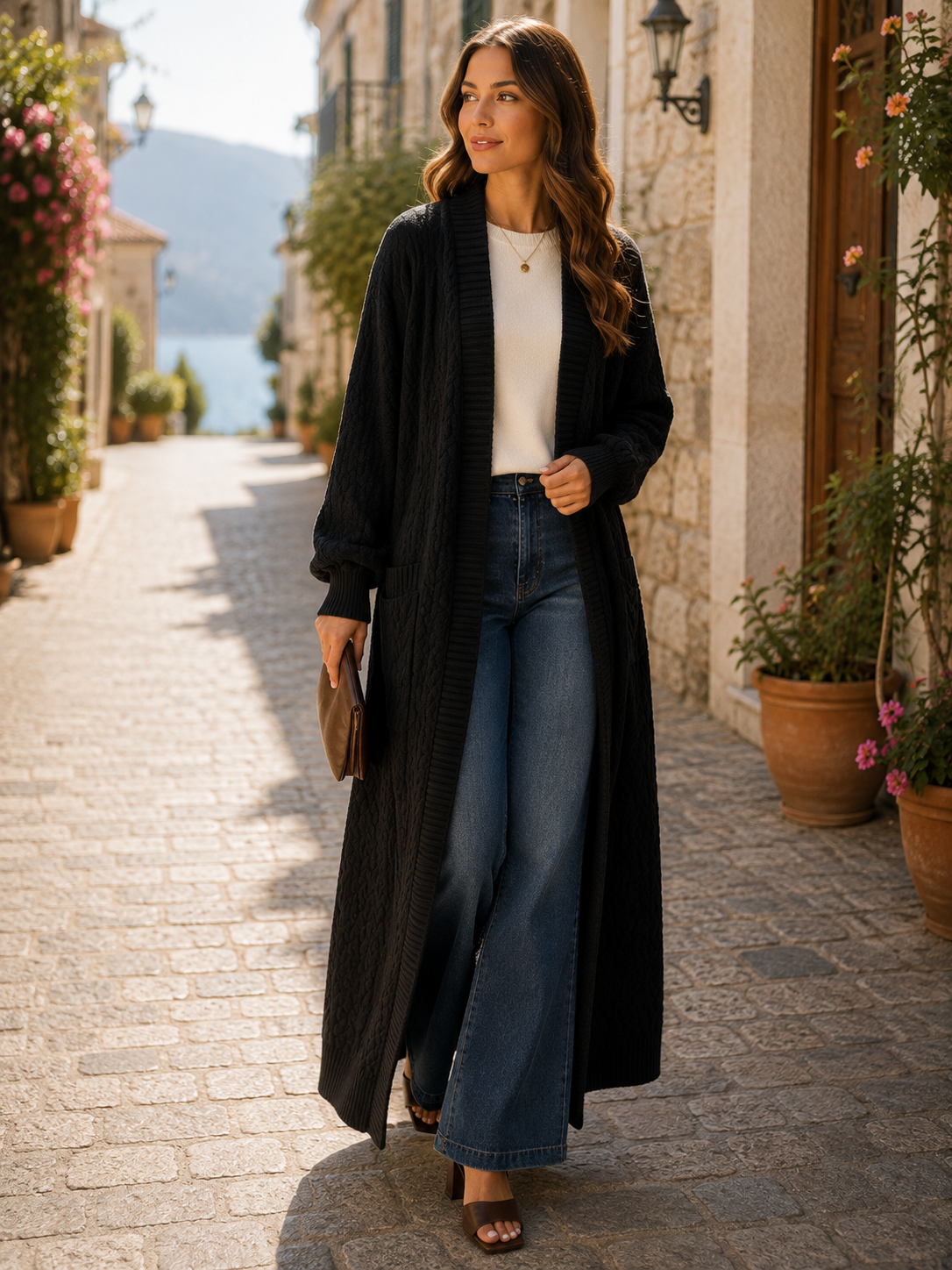 Cárdigan Isabel para Mujer – Suave, Diseño abierto por delante y Elegante