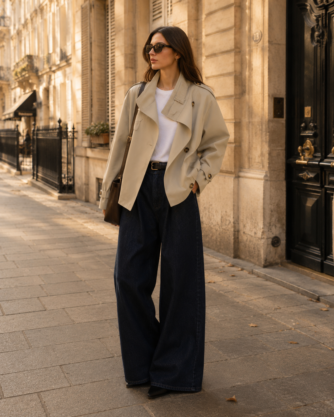 Chaqueta Aroa para Mujer – Cuello alto, Mangas largas y Mezcla de algodón