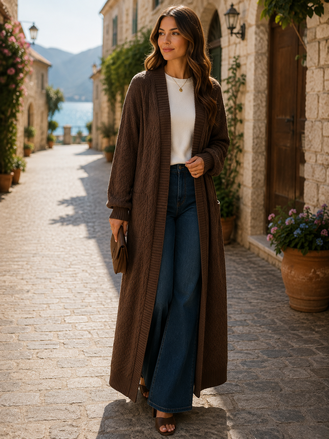 Cárdigan Isabel para Mujer – Suave, Diseño abierto por delante y Elegante