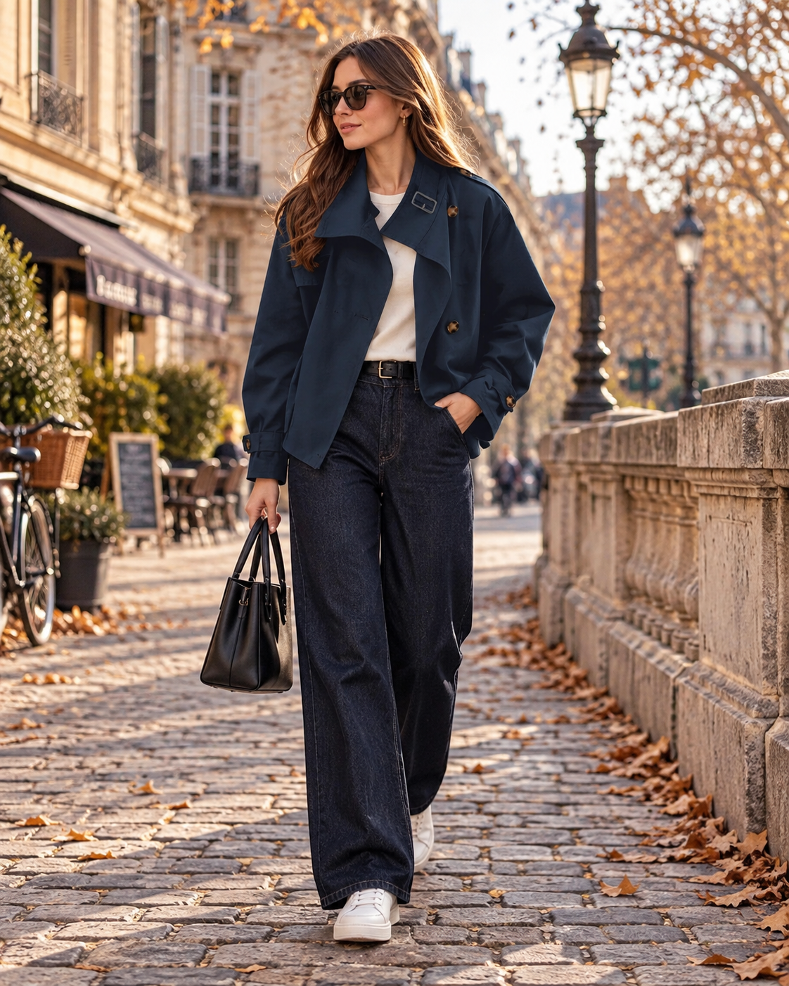 Chaqueta Sara para Mujer – Mangas largas, Corte regular y Mezcla de algodón