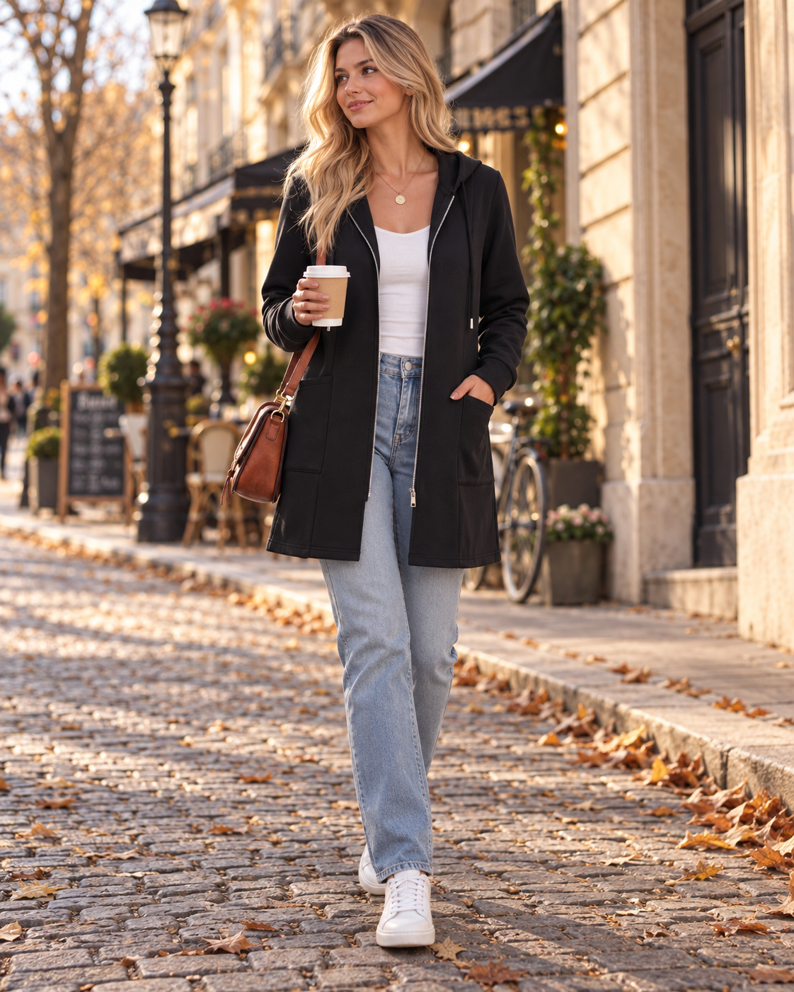 Sudadera con capucha Olivia para Mujer – Capucha, Silueta relajada y Cierre de cremallera