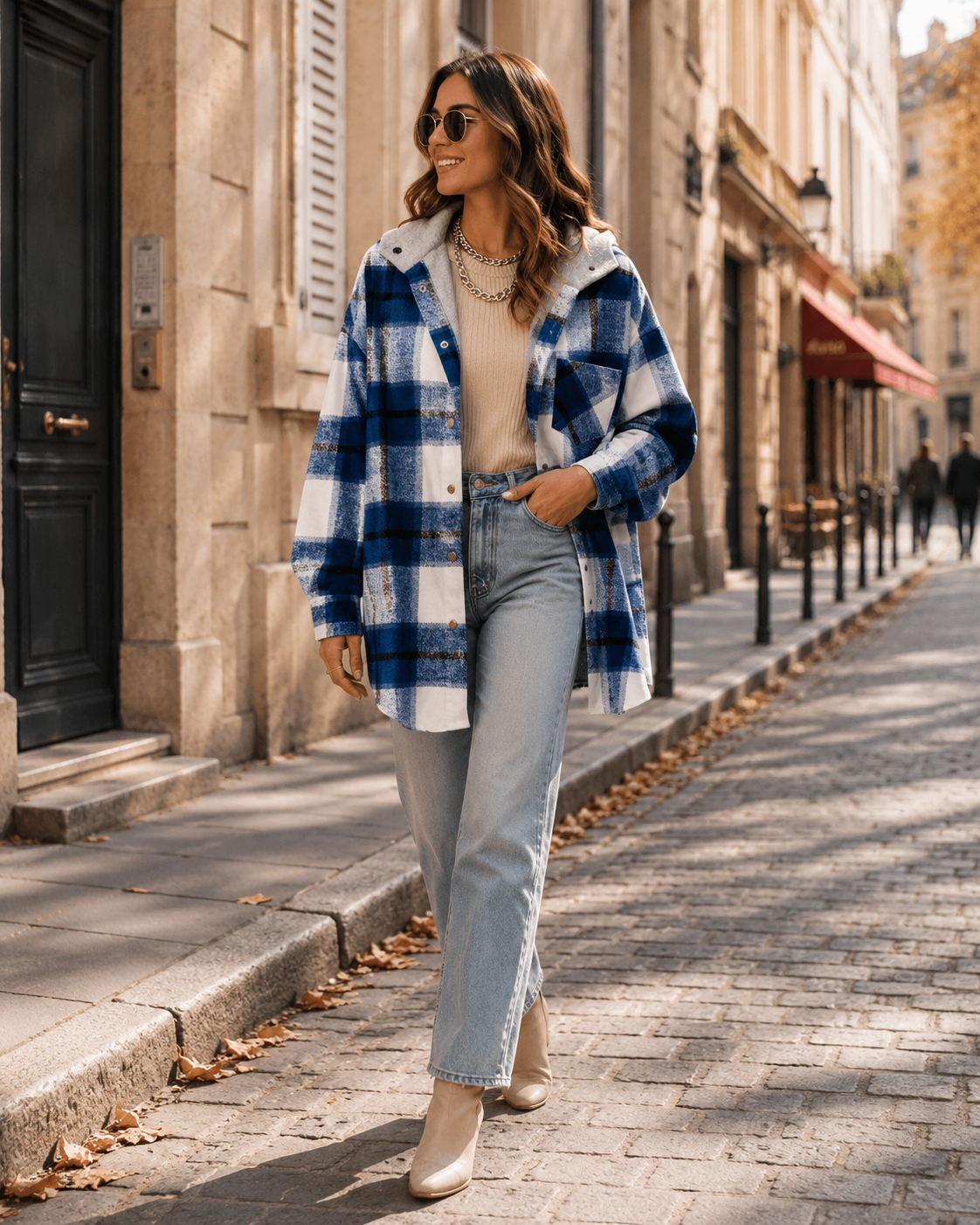Camisa-chaqueta Rocío para Mujer – Silueta holgada, Cierre de botones y Hombros caídos
