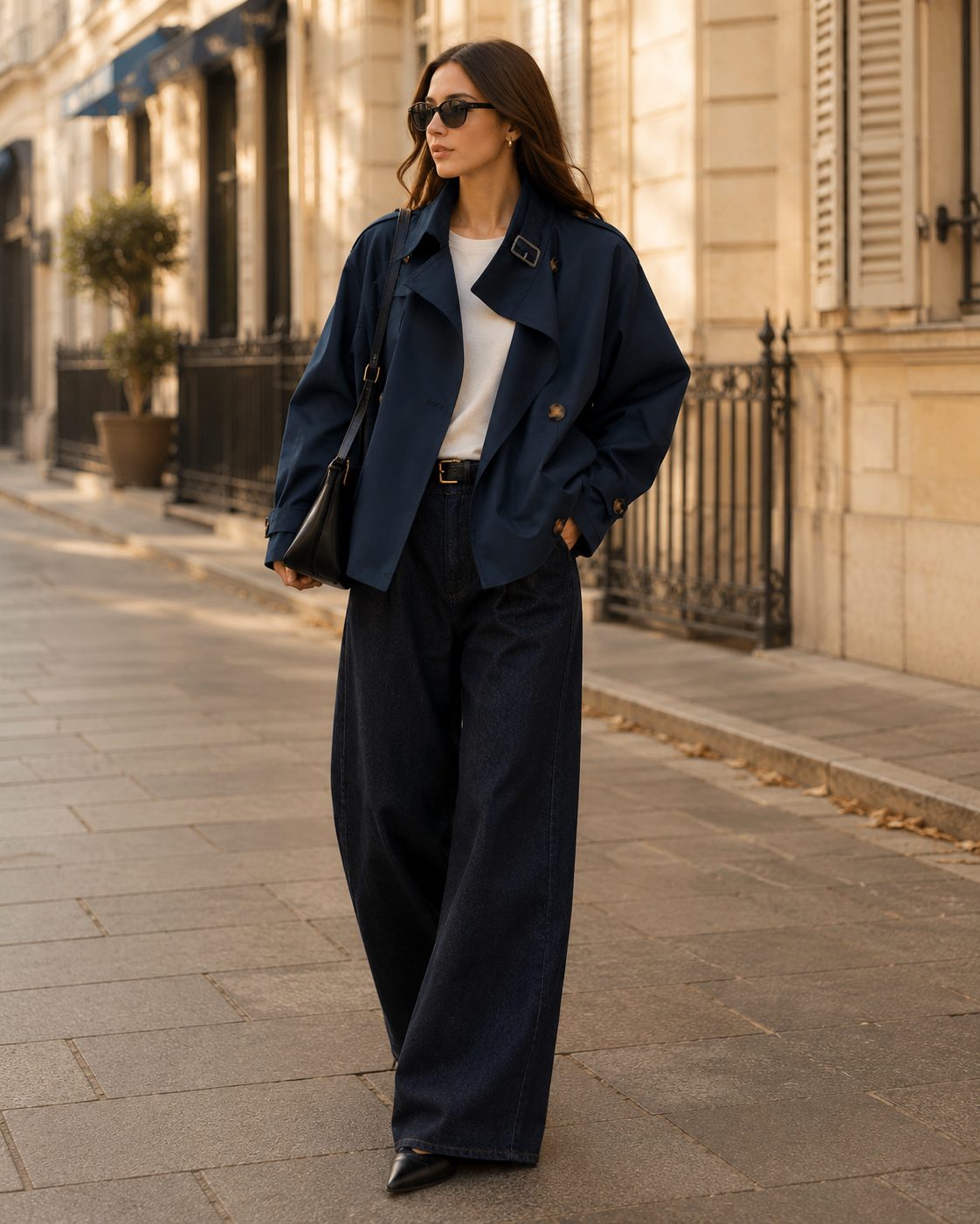 Chaqueta Aroa para Mujer – Cuello alto, Mangas largas y Mezcla de algodón
