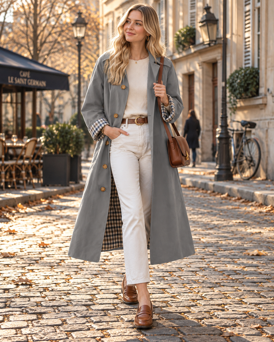Gabardina Estrella para Mujer – Cierre de botones y Mangas largas