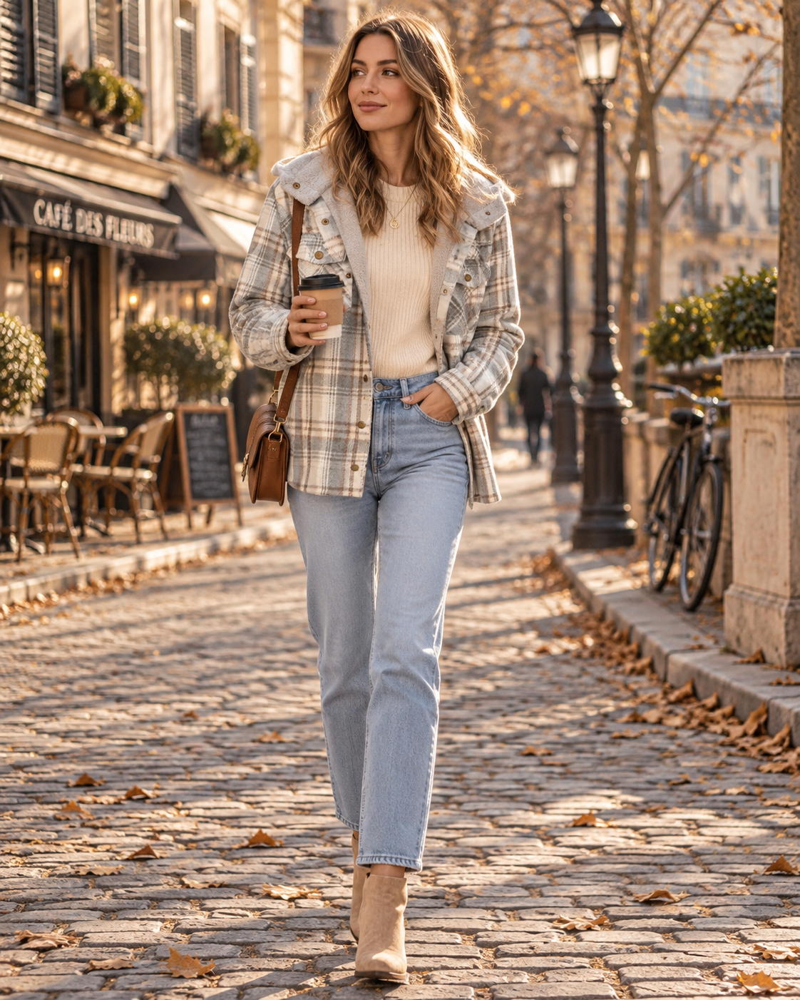Chaqueta Carmen para Mujer – Cierre de botones, Forro polar interior y Mangas largas