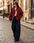 Chaqueta Aroa para Mujer – Cuello alto, Mangas largas y Mezcla de algodón