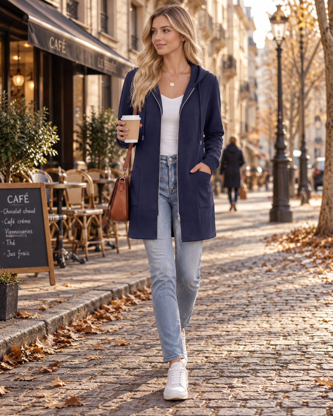 Sudadera con capucha Olivia para Mujer – Capucha, Silueta relajada y Cierre de cremallera