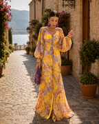 Vestido largo Diana para Mujer – Escote en V pronunciado, Elegante y Cálido