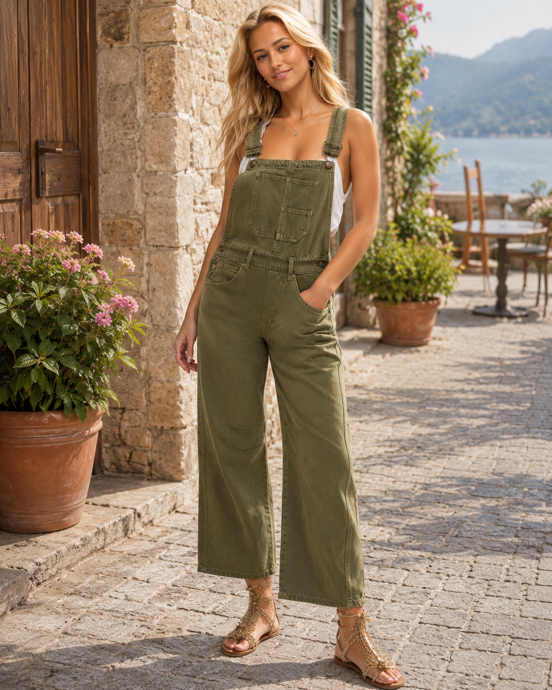 Conjunto Julia para Mujer – Pierna ancha, Bolsillos prácticos y Silueta relajada