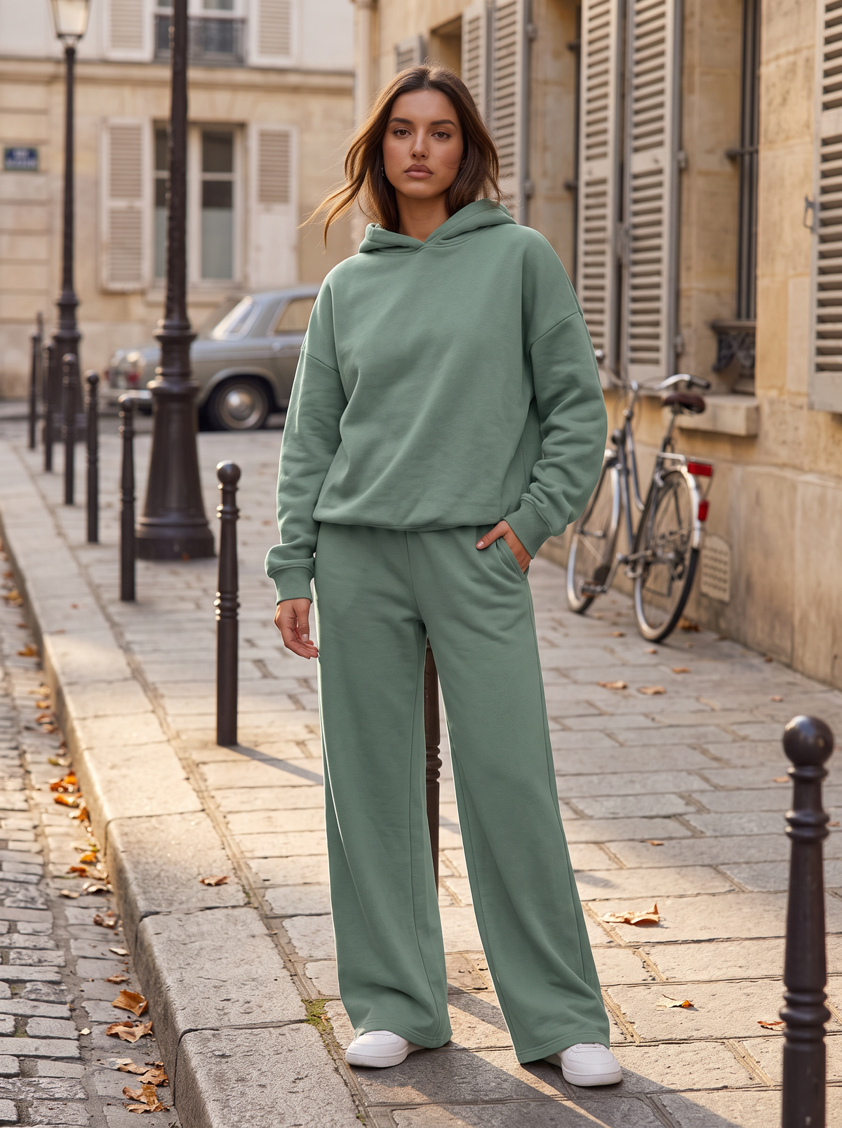 Sudadera con capucha Claudia para Mujer – Capucha, Pierna ancha y Corte holgado