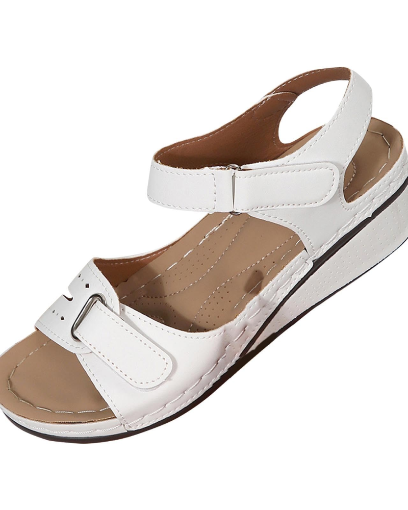 Brooke Sandalias Plataforma Mujer – Punta Abierta, Tira Ajustable y Suela Ligera