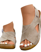 Freya Sandalias Plataforma Mujer – Tiras Cruzadas, Cuña Ligera y Slingback