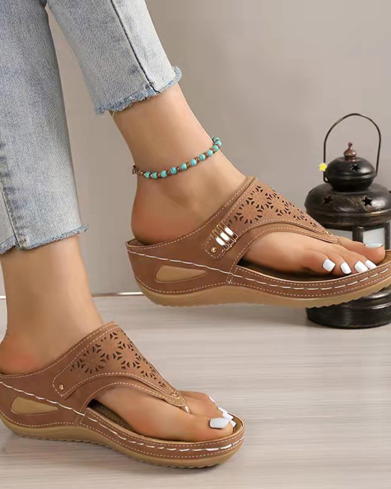 Ruby Sandalias Mujer Cuña – Flip Flops Ligeras, Cómodas y Slip-On