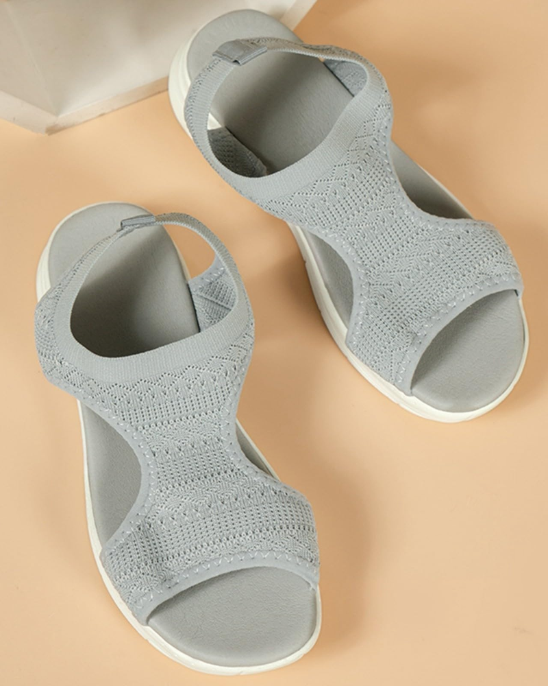 Piper Sandales Tissées Femme – Bout Ouvert, Semelle Flexible et Design Léger