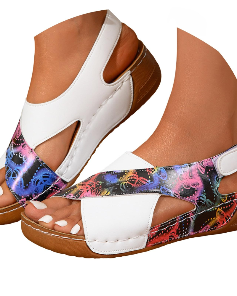 Freya Sandalias Plataforma Mujer – Tiras Cruzadas, Cuña Ligera y Slingback