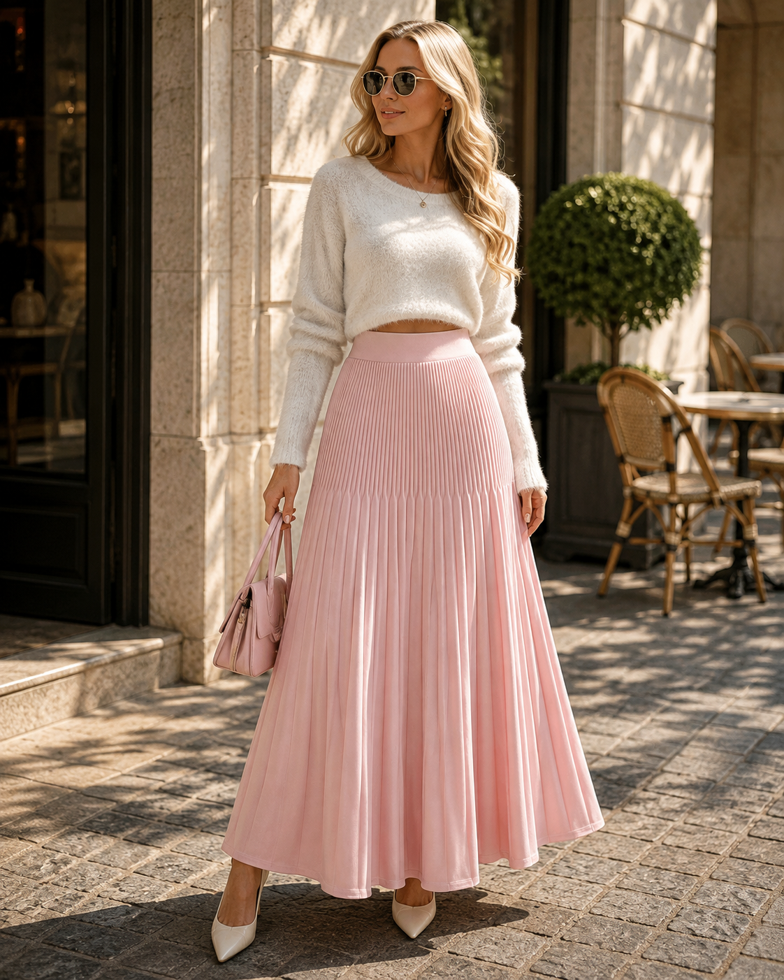 Falda Carmen para Mujer – Cintura alta, Punto suave y Cómodo