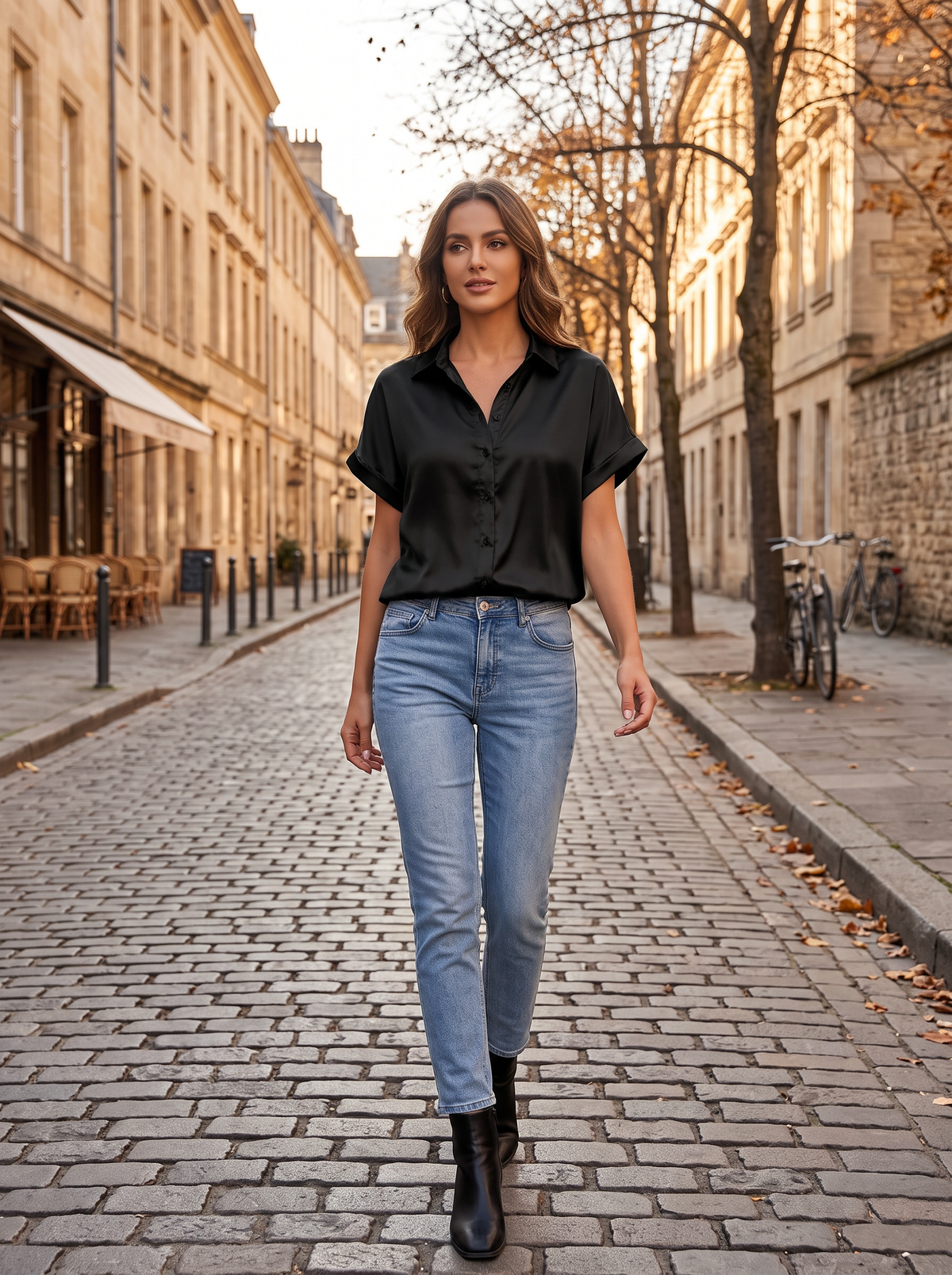 Blusa Amparo para Mujer – Corte sastre, Cierre de botones y Elegante