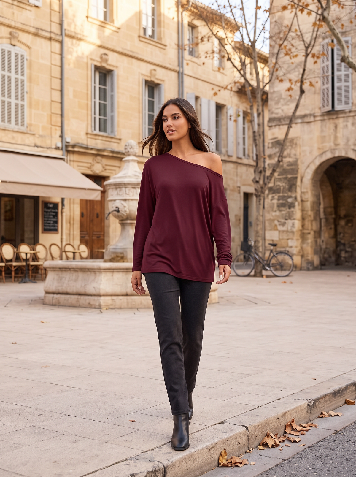 Blusa Lucía para Mujer – Tejido flexible, Corte amplio y Tejido elástico